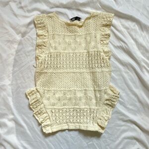 Zara Lace Ruffle Sleeveless top